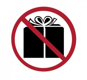 sign - no gifts